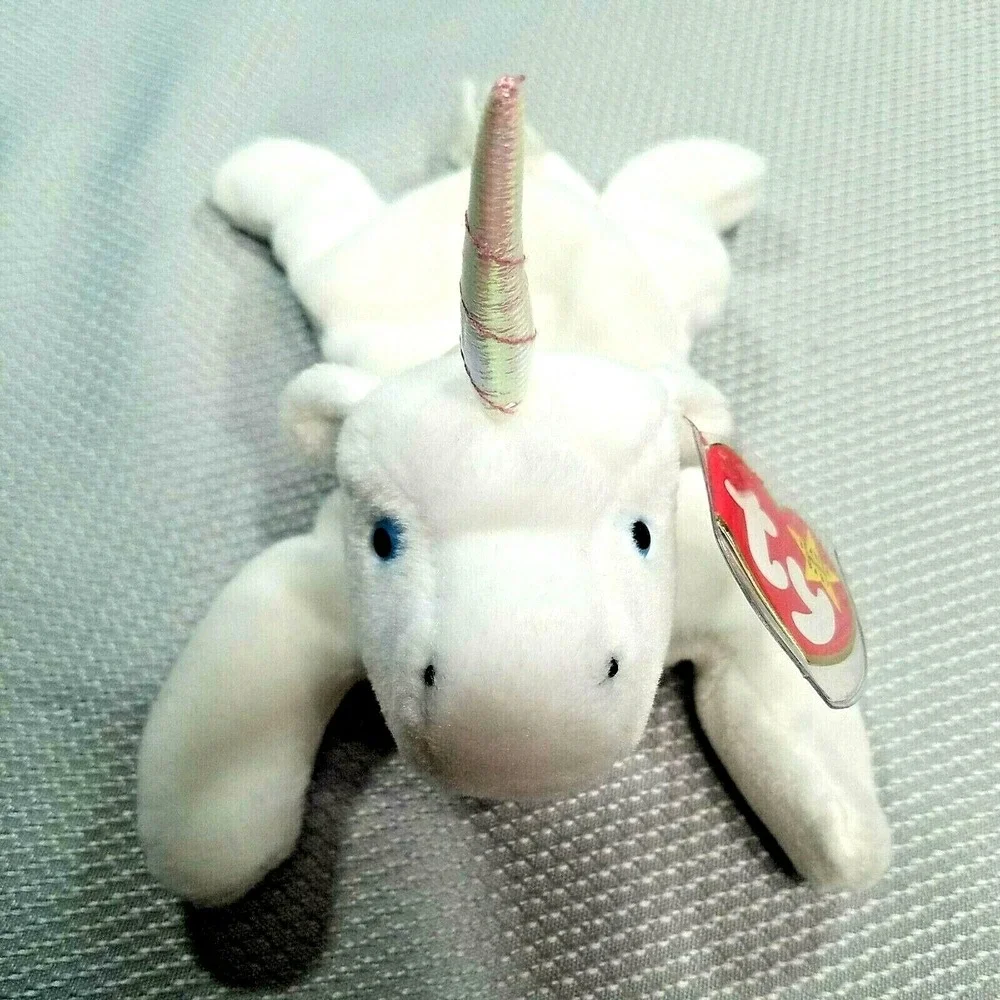 Ty Beanie Baby Mystic Iridescent‎ Unicorn Errors, Tush Tag 1993, B-day 1994